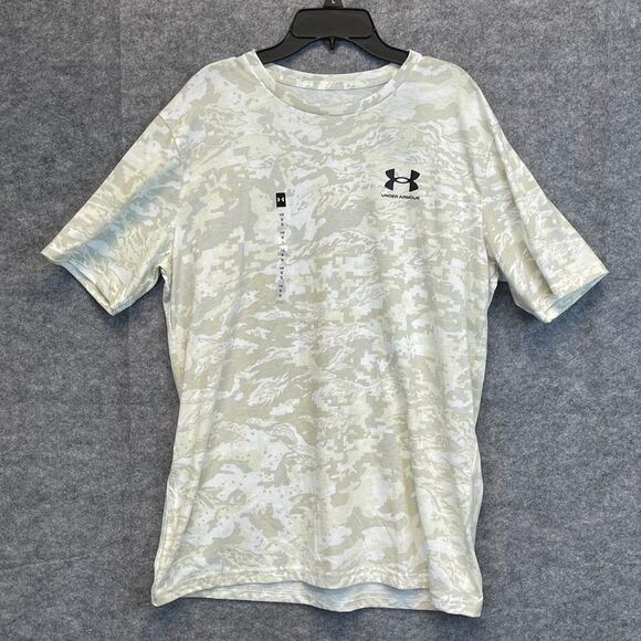 Under Armour Other - NWT UNDER ARMOUR T-Shirt Men's Large White Gray ABC Camo Short Sleeve Crew Neck